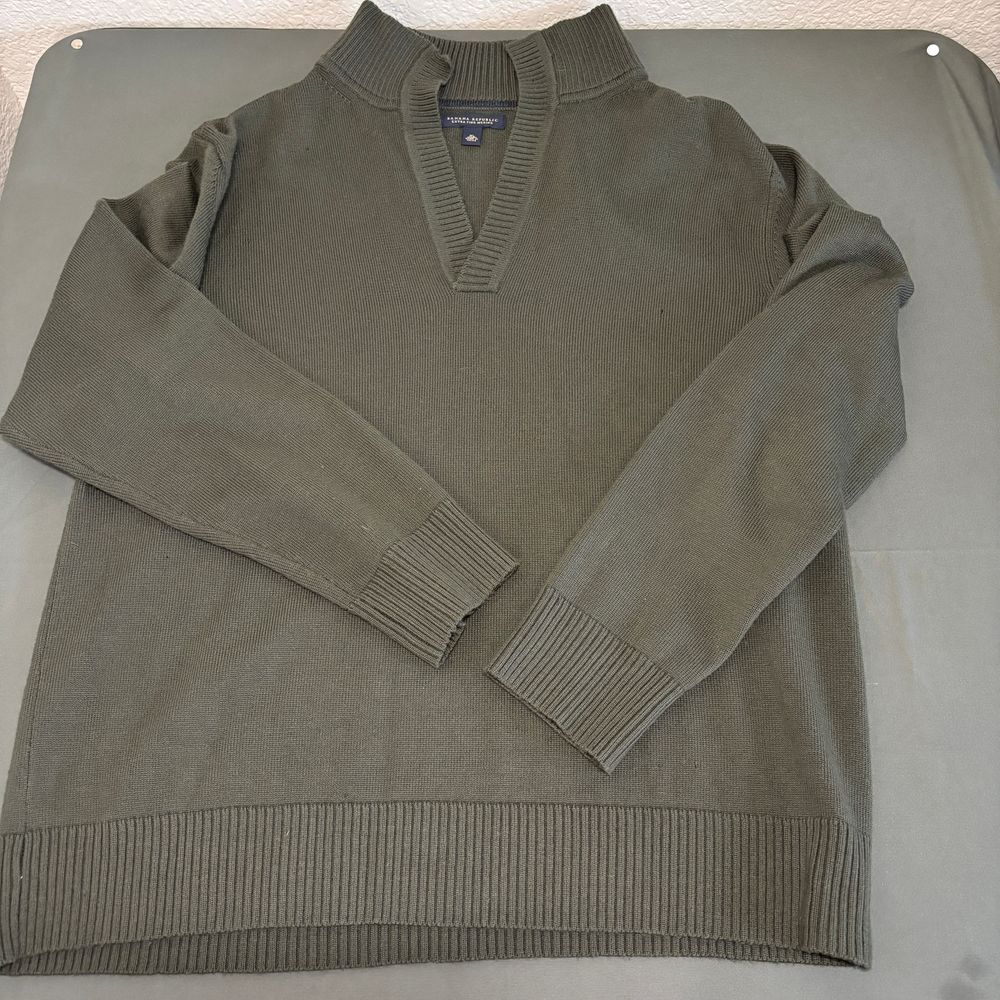 Banana Republic Extra fine Merino Sweater dark green  Size XL - Very soft - READ